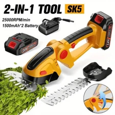 Handheld Cordless Grass Shear Shrubbery Trimmer 2IN-1 Hedge Shears/Grass Cutters