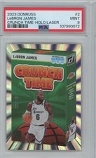 LEBRON JAMES 2022 Donruss Crunch Time - HOLO LASER #2   /99 PSA 9