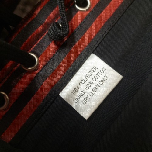 Red Black Burlesque Pinup Goth Steel-Boned Waist Trainer Corset size L+ - Picture 5 of 9