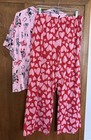 Cowgirl Western Rodeo Hearts Pajamas Set Shirt Pants L 2XL — photo 3
