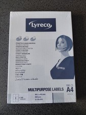 Lyreco Multipurpose Postage Labels 6 per A4 Sheet / Pack of 100 A4