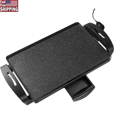 #ad Electric Griddle 19x13 Nonstick Heavy Duty Adjustable Temp Easy Clean 1500W New $98.69