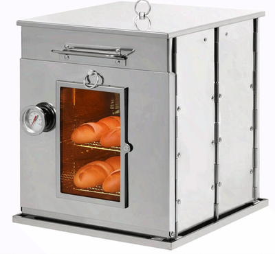#ad 14quot; foldable 2 tier steel oven wood propane for baking amp; BBQ $59.99