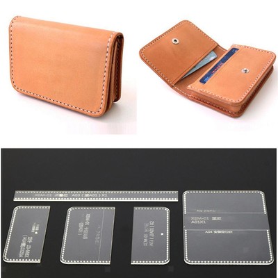Handmade Wallet Template Set Leather Bag Patterns Accessory