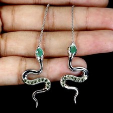 925 Sterling Silver Earrings Oval Emerald 4x3mm Peridot Natural Gemstone Jewelry