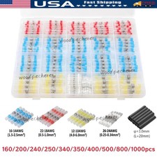 1000pcs Waterproof Solder Stick Seal Sleeve Heat Shrink Butt Wire Connectors Kit