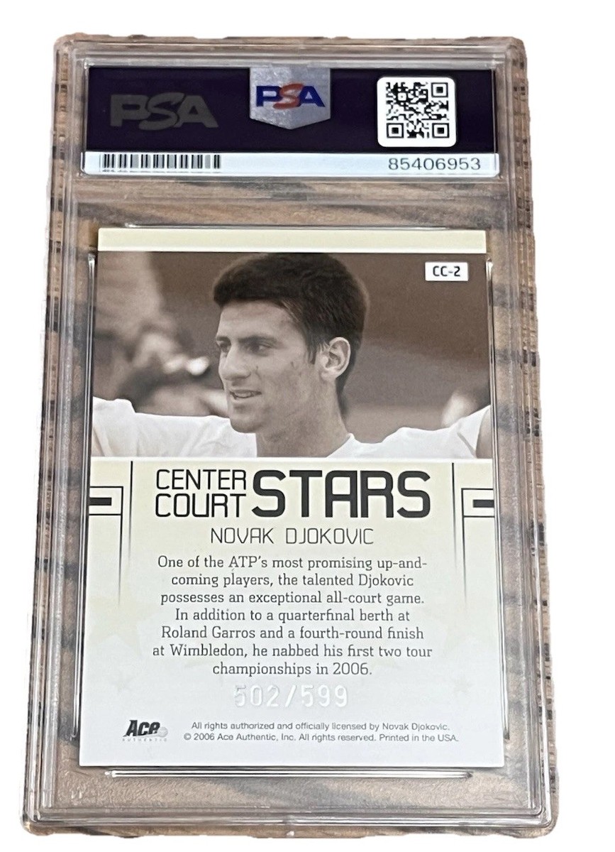 2006 Ace Authentic Novak Djokovic Center Court Stars Rookie /599