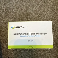 AUVON Dual Channel TENS Unit Muscle Stimulator Machine. OPEN BOX
