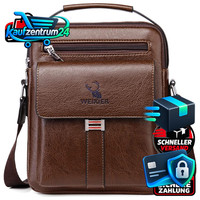 UmhäNgetasche Herren Leder Crossbody Messenger Bag Schultertasche Braun