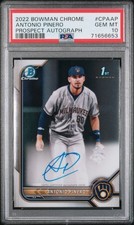 2022 BOWMAN CHROME PROSPECT AUTOS #CPAAP ANTONIO PINERO PSA 10 AUTO