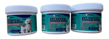 Lot of 3 Pet Dental Finger Wipes - Unscented - 3 x 50 Count - Ex: 4/27