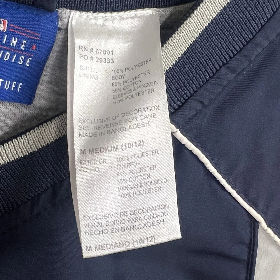 Vintage MLB NY Yankees V Neck Pullover Warm Up Long Sleeve Size 10/12 Youth - Image 3 of 4