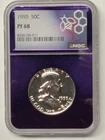 1959 50C Silver Proof Franklin Half Dollar NGC PF68