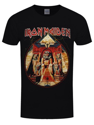Iron Maiden Powerslave Lightning Circle Herren T-Shirt schwarz