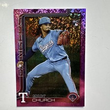 MARC CHURCH 2025 Topps Update Pink Foil #US227 Rangers Rookie