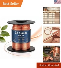 100ft 28 Gauge Pure Copper Wire Spool for Jewelry Making  Gardening Crafts