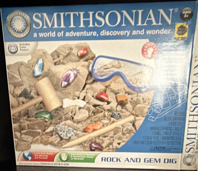 Smithsonian Rock & Gem Dig Educational Science Kit Ages 8+ Model 52180