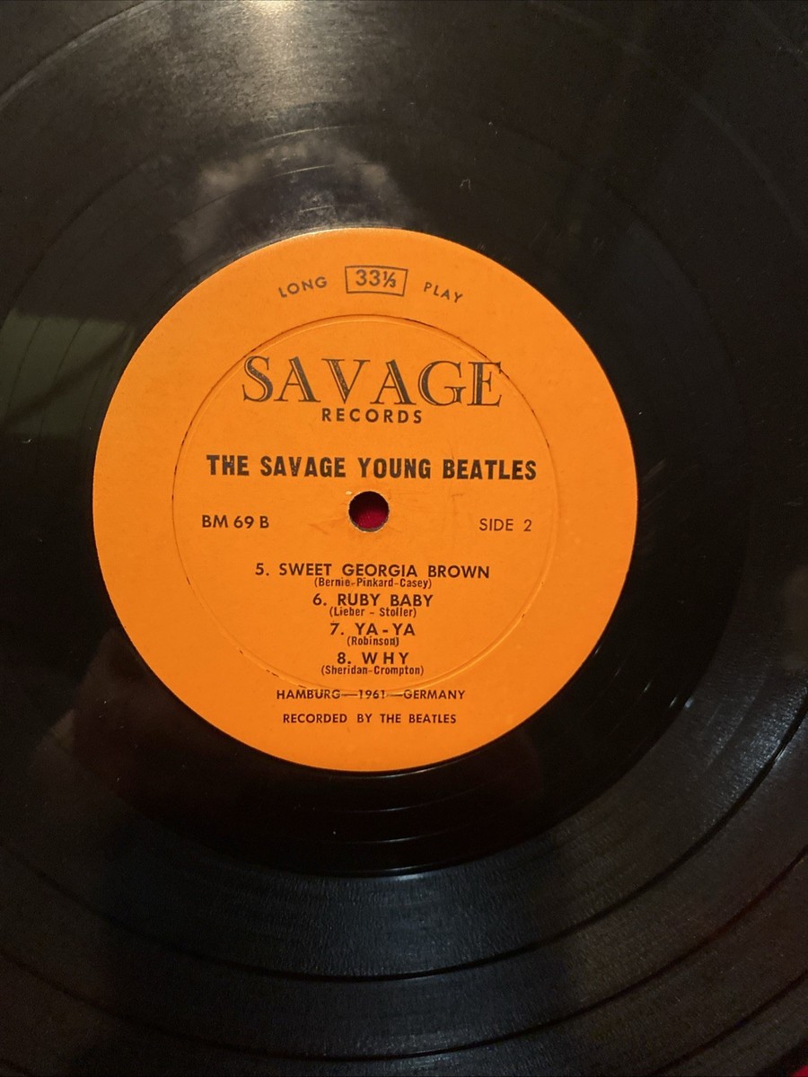 THE SAVAGE YOUNG BEATLES -SAVAGE RECORDS BM 69-G COVER AND VINYL