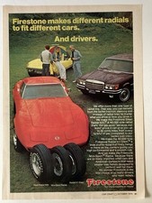 1974 Firestone Tire Print Ad Different Radials To Fit Different Cars
