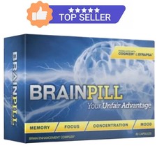 Brain Pill Enhancement Complex   Mental Clarity  Memory Support, 60 Capsules