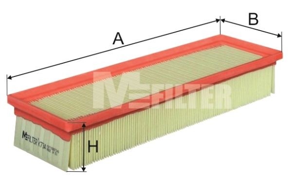 Fits MFILTER K 734 Air Filter
