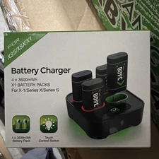 4*3600 mWh Battery Pack for Xbox Series X|S/Xbox One X|S with Xbox One Charger.