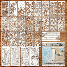 Stencils for Crafts Reusable Texture Branches Background Stencil Vintage Layerin
