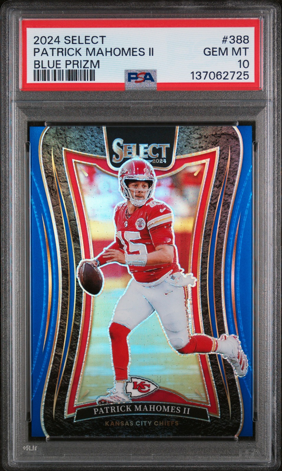 2024 PANINI SELECT BLUE PRIZM #388 PATRICK MAHOMES II 10/99 PSA 10