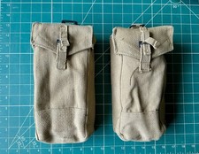 Vintage Original 1952/3 British Army 37 Pattern Mk3 Pair Ammo Pouches