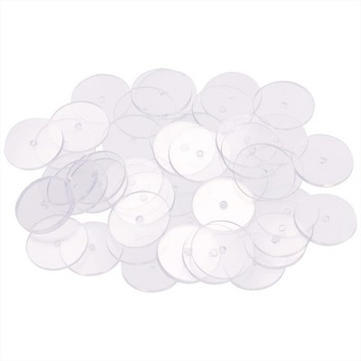 50Pcs Clear Disc Pads to Stabilize Earrings, Plastic Discs for Earring Backs and