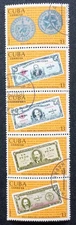 sCUBA Sc# 2009a (2005-2009)  CURRENCY paper money  CPL STRIP of 5  1975 used cto