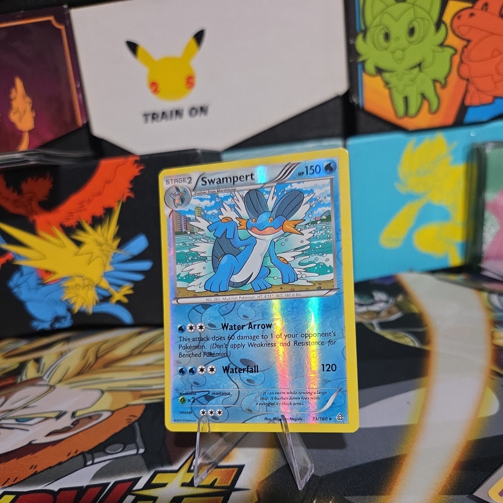 Swampert 35/160 XY Primal Clash Rare Reverse Holo Pokemon Card