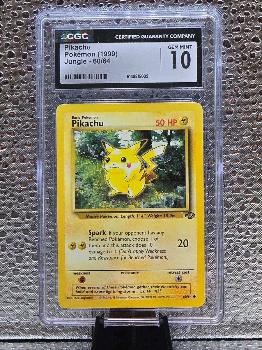 Pikachu Pokémon TCG Grade 10 Jungle Individual Collectible Card