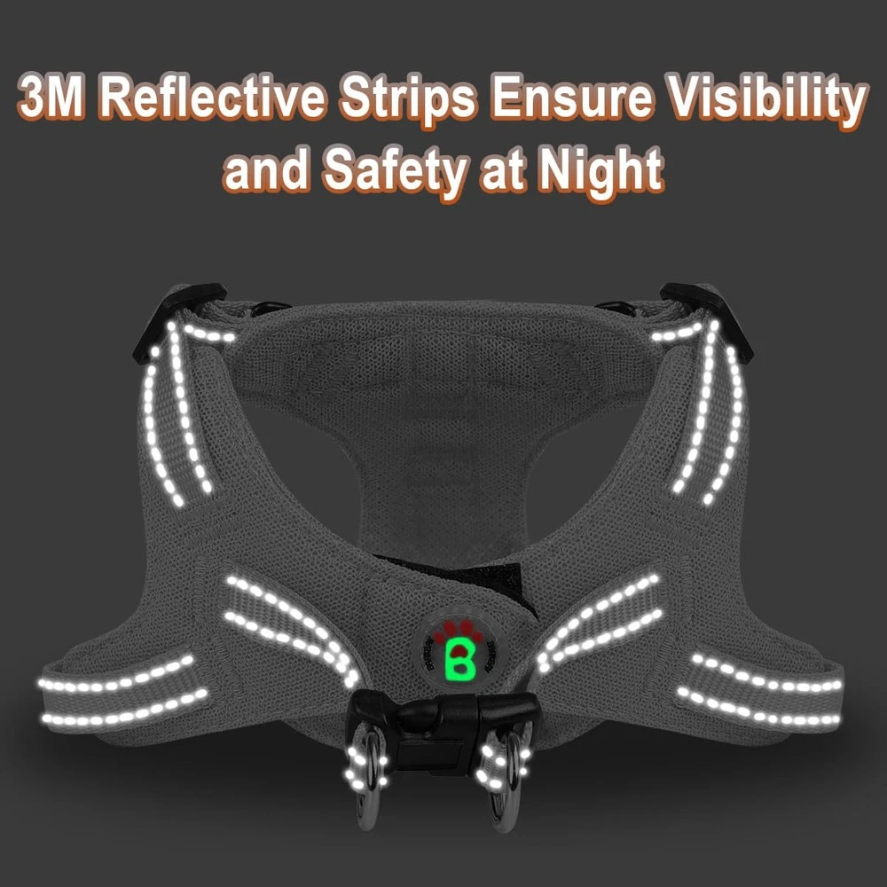 Dog Harness Step-in Vest Adjustable Reflective No Pull for Small Medium Dogs Pup