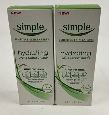 2 Pack Simple Kind To Skin Hydrating Light Moisturiser 4.2oz