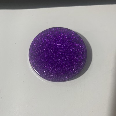 Glitter Purple Pocket Mirror, Circular Travel Vanity.New.Great Stocking Stuffers
