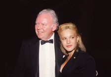 Carroll O'Connor and Danielle Brisebois September 1987 TV Old Photo