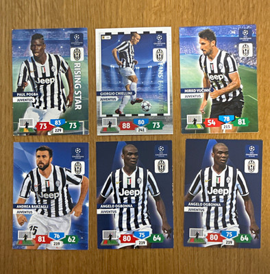 Panini Adrenalyn XL UCL 2013-14 Karten Lot 6x Juventus 213/219/229/241