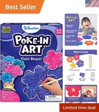 Mess-Free Poke-in Art Kit - DIY Flower Bouquets for Kids Age 4-9, 719 Pieces