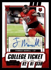 2021 PANINI CONTENDERS DRAFT FORREST MERRILL 263 RED RC AUTOGRAPH ARKANSAS ST