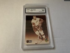 1991 PRO SET #344 GORDIE HOWE HOCKEY CARD GRADED 10