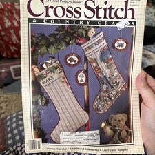 Cross Stitch and Country Crafts Magazine July/August 1988 Christmas stockings