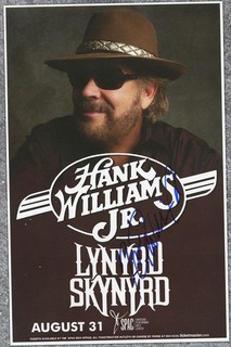 Hank Williams jr. autographed concert poster