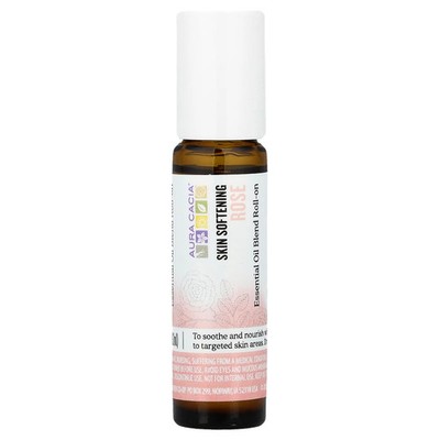 Essential Oil Blend, Skin Softening Roll-On, Rose, 0.31 fl oz (9.2 ml)