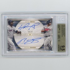 2021 Topps Definitive David Ortiz/Rafael Devers Dual Auto #/35 BGS 9.5 Pop 1 HOF