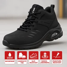 Mens Work Safety Composite Toe Slip-Resistant Waterproof Lightweight Sneakers 9