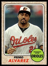 Pedro Alvarez 2017 Topps Heritage #219 Baltimore Orioles 25797 Baseball Card