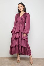 Oasis Plum Midi Dress Womens Casual Dresses