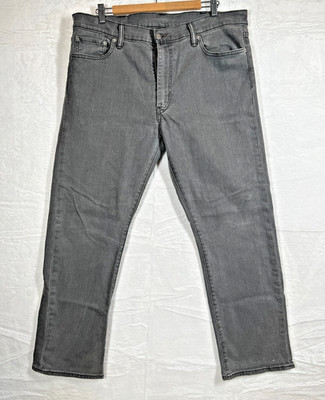 Levis 504 Herren Jeans Grau Slim Straight W38 L30 Denim Hose