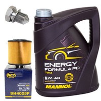 MotoröL Set 5W-40 5 Liter + ÖLfilter SH 4025 P + Schraube FüR Seat Skoda VW Polo